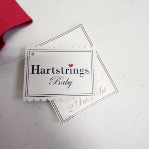 Hartstrings Baby Girls Red Ruffle Dress W/ Bow Accent 24M 100% Cotton Short 2452 - Picture 6 of 7